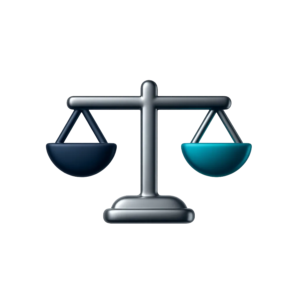 Perfectly balanced risk-share trust gauge scale highlighting mutual success