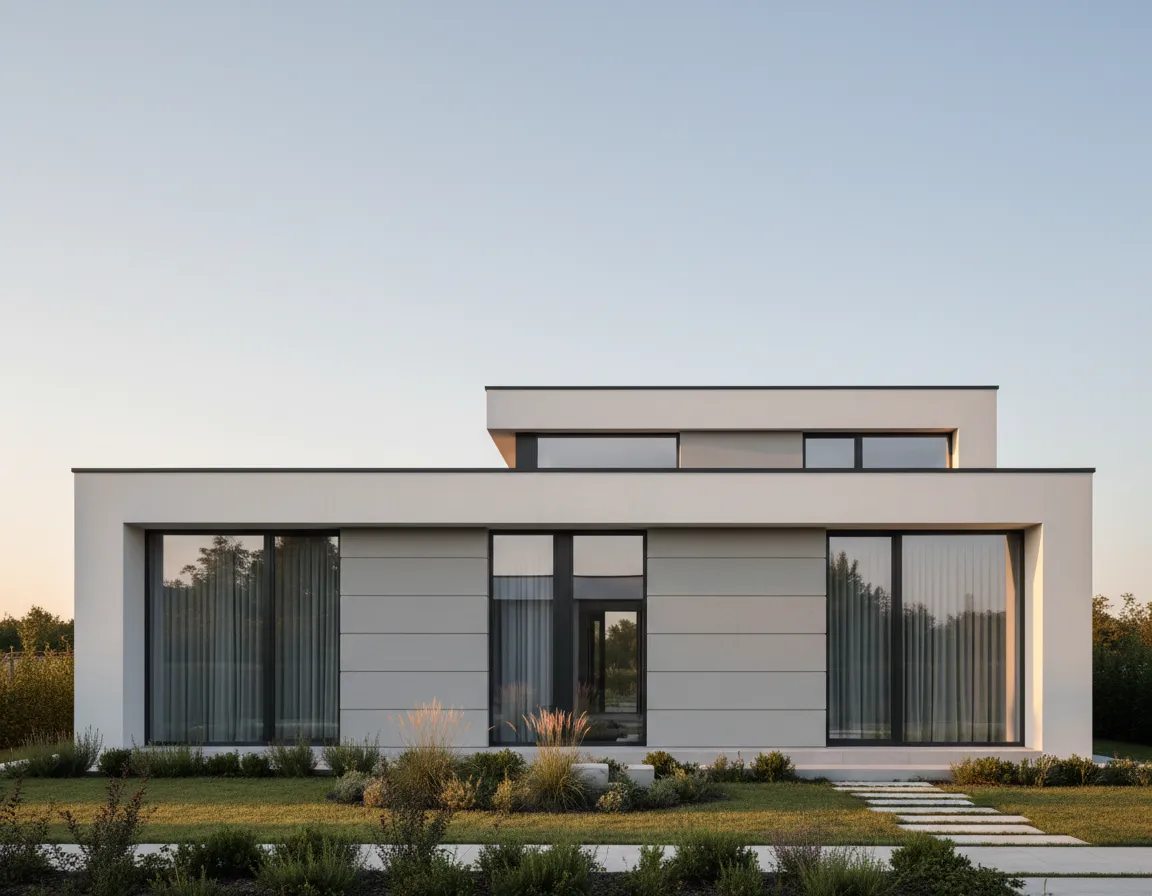Új építésű minimalista családi ház