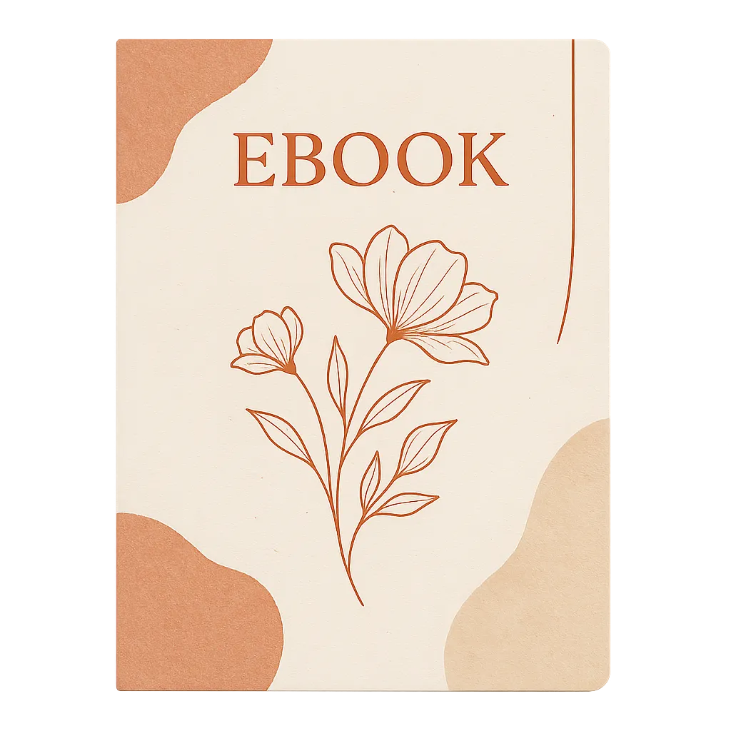 Stylized eBook cover for postpartum recovery