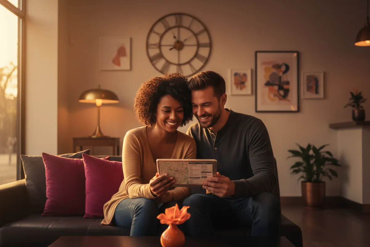 Couple experiencing seamless travel planning