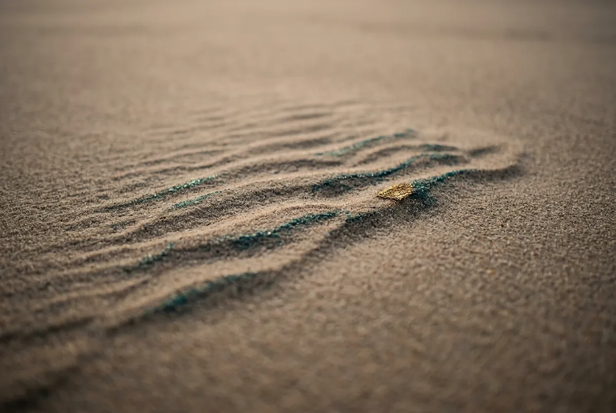 Visual metaphor of neural pathways and calming coastal sand patterns representing automatic anxiety responses