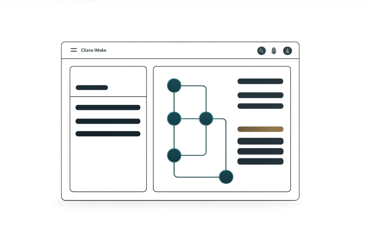 Automated client intake dashboard showing real-time pipeline and frictionless onboarding flow.