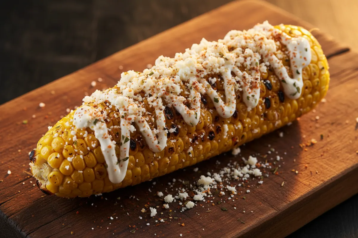 Charred Mexican street corn