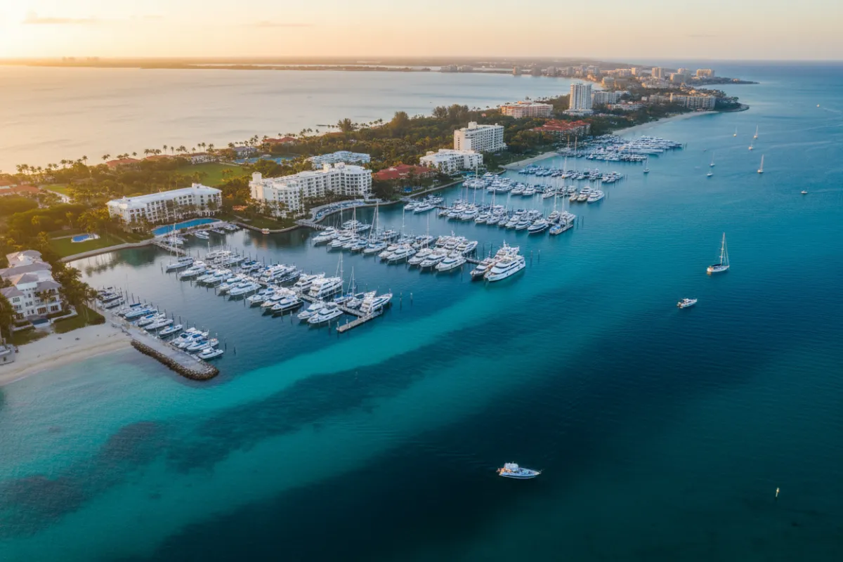 Florida coastline and marina