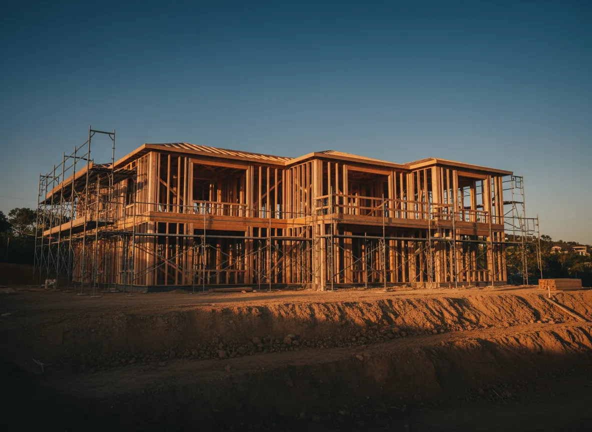 New construction building site