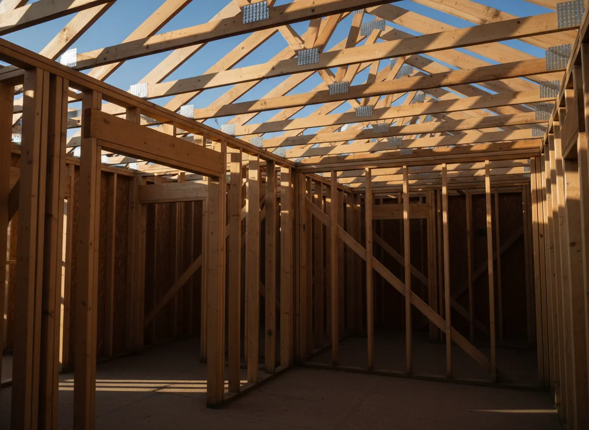 Framing carpenters building structural framing