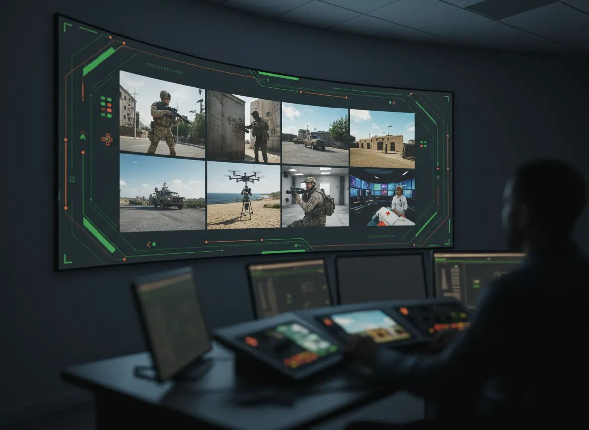 LaserShot SimRange scenario library on screen