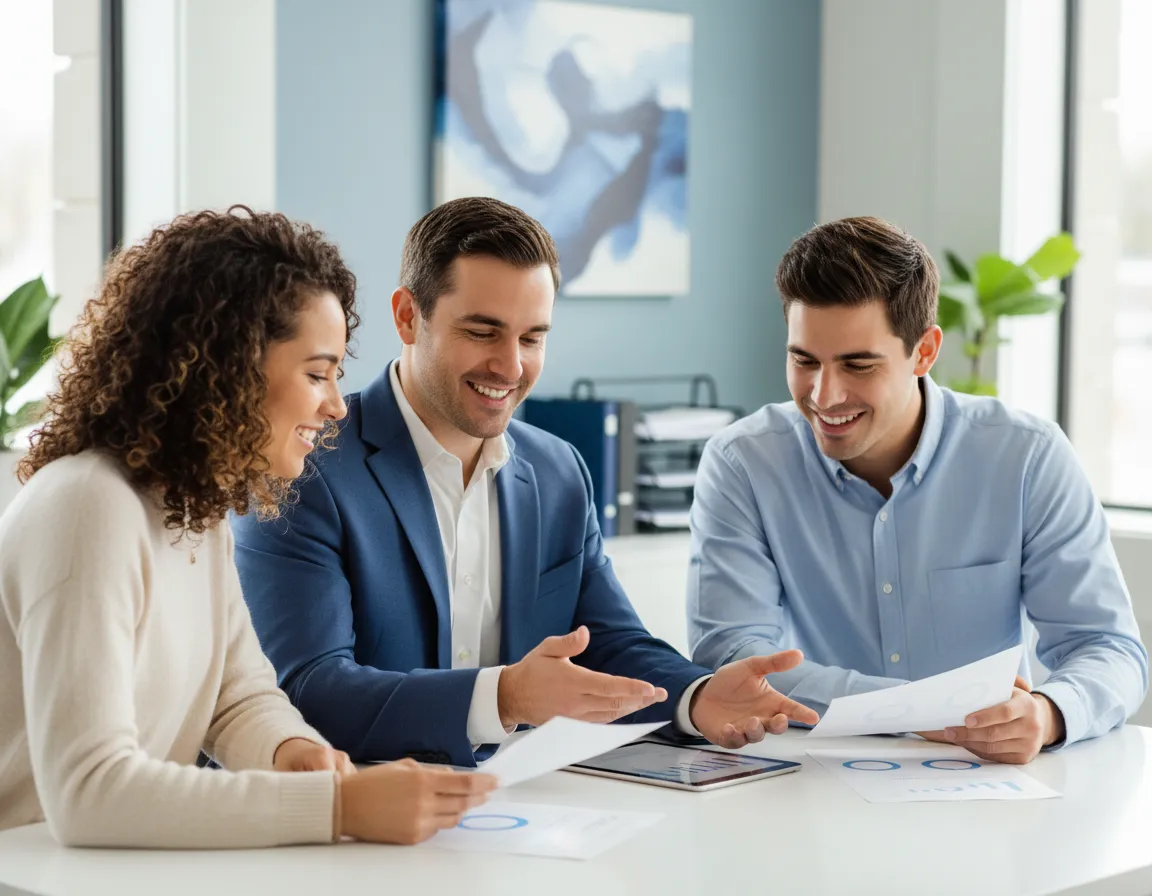 Matt Brady meeting with Charlotte center homebuyers to review mortgage options