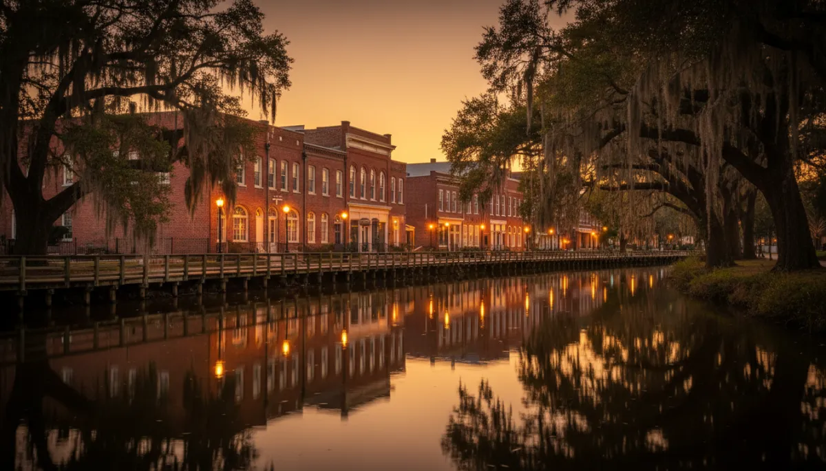 Downtown Conway South Carolina riverfront area where Matt Brady offers home loans