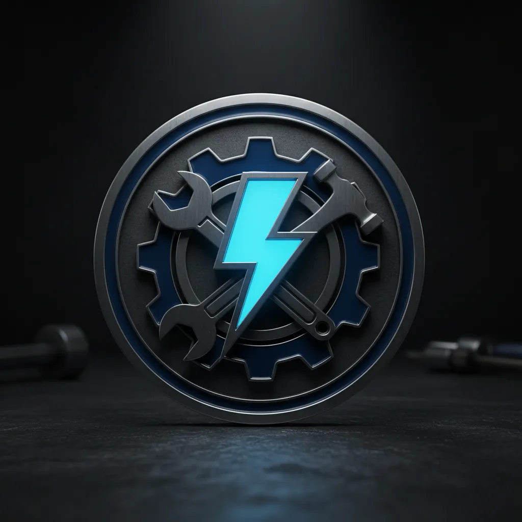 Electrician van trades logo