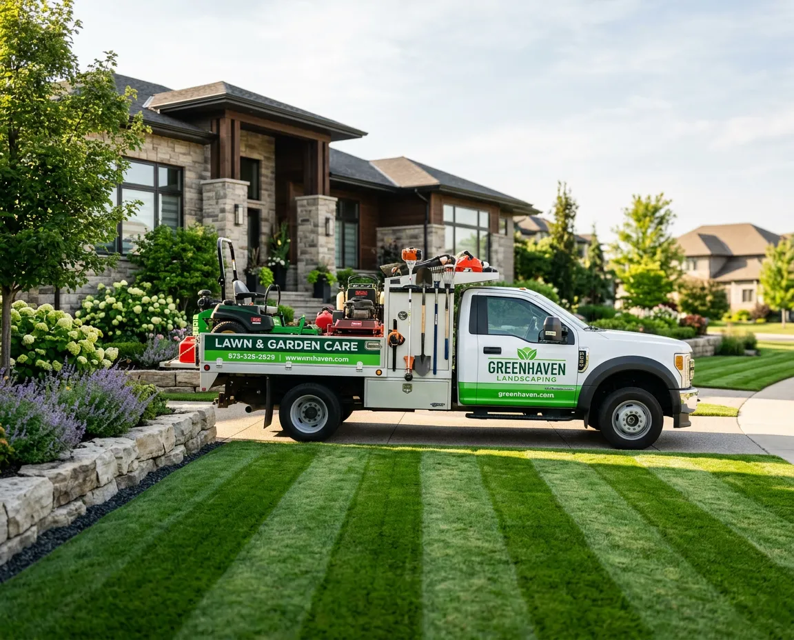 Heavy duty property maintenance equipment operating efficiently on local site