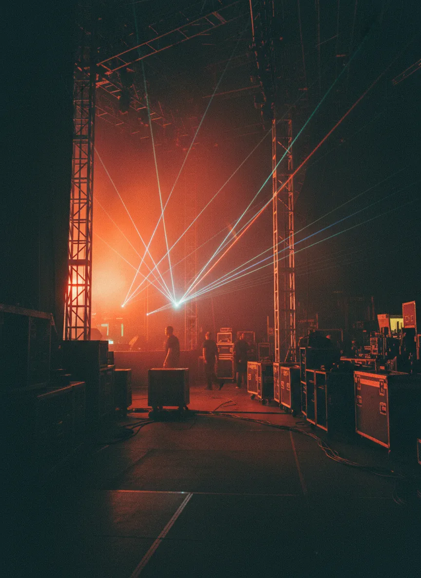 Concert Production Stage with Laser Lighting