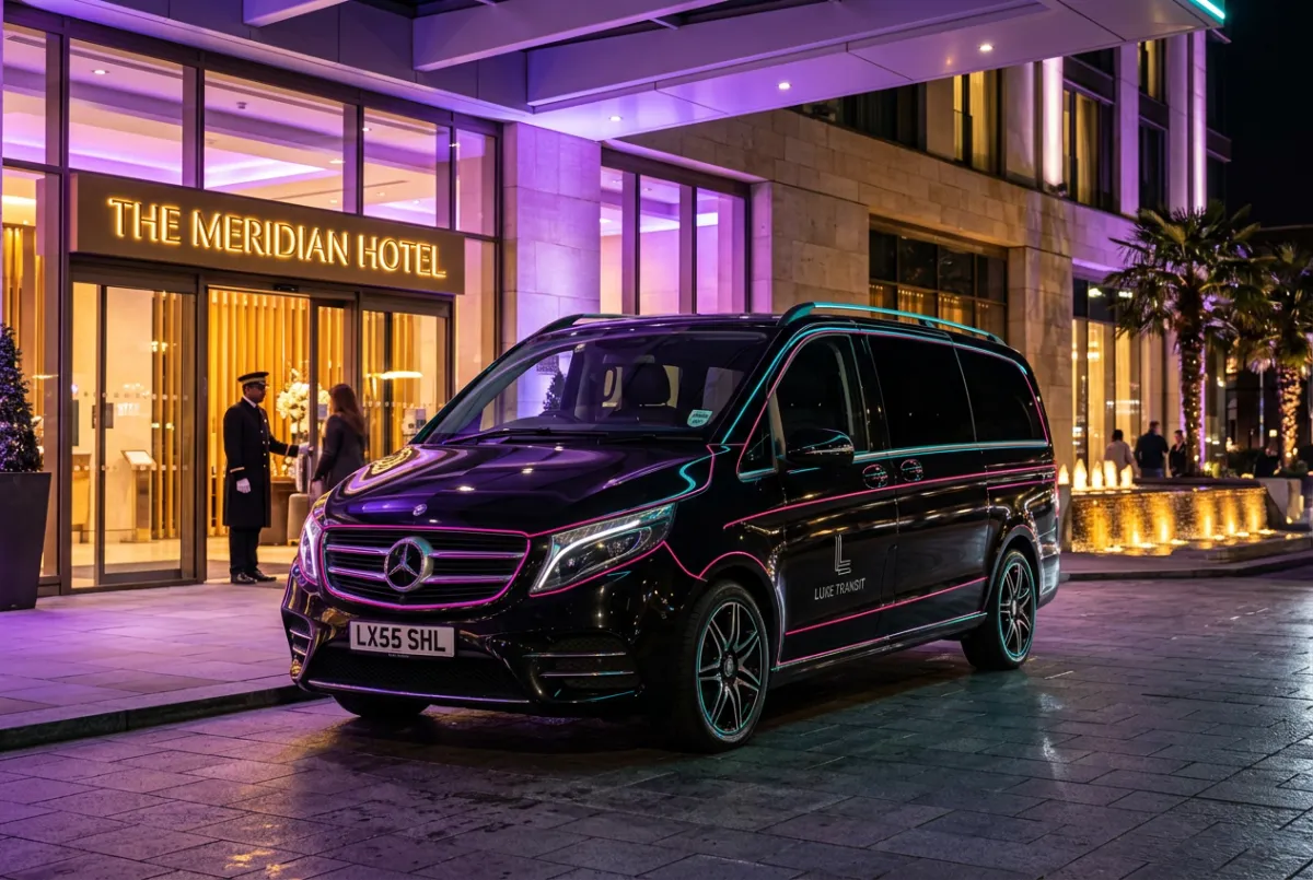 Private luxury festival shuttles and VIP airport transfer vans