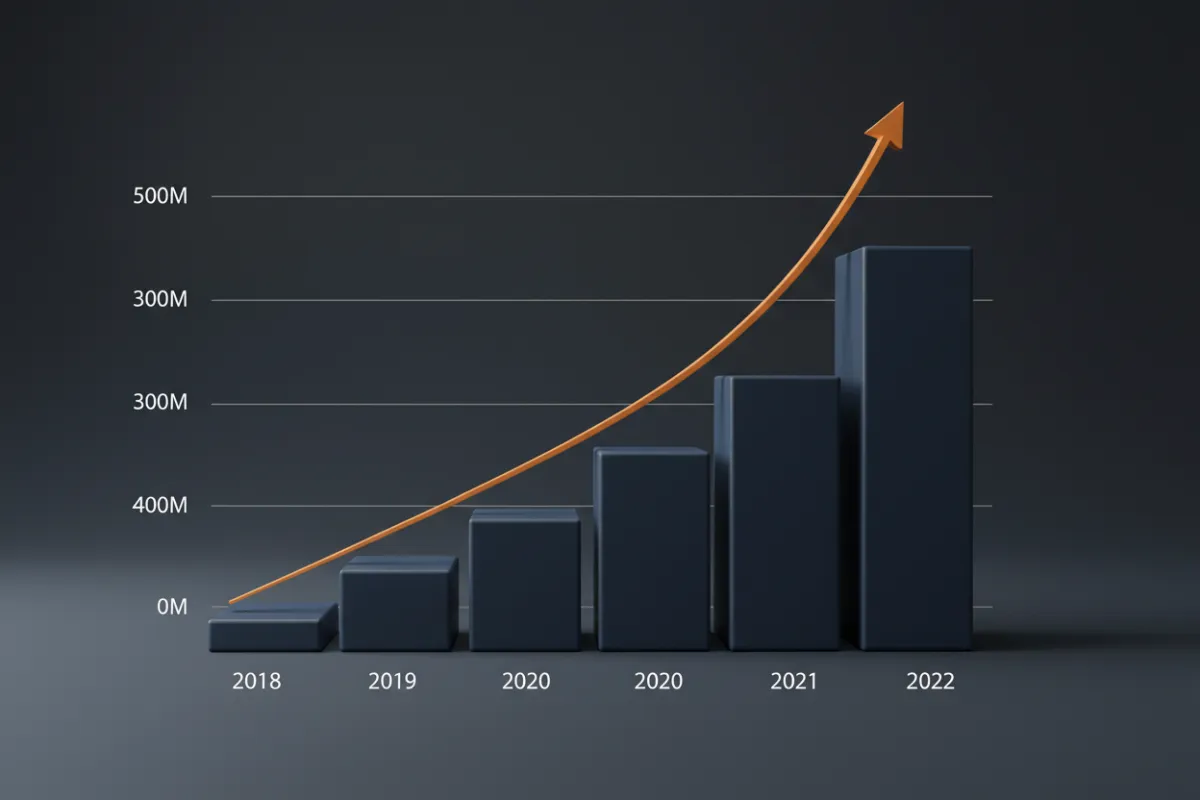 Visual chart indicating business valuation growth