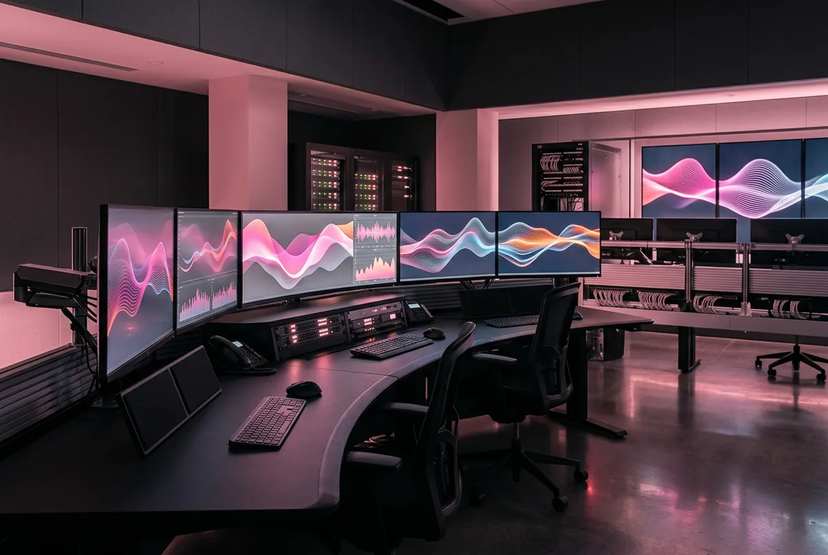 Managed IT team monitoring network call health and carrier VoIP latency metrics