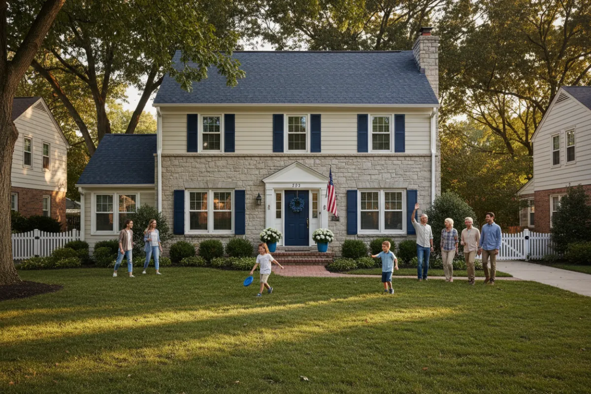 Local Athens neighborhood homes representing community