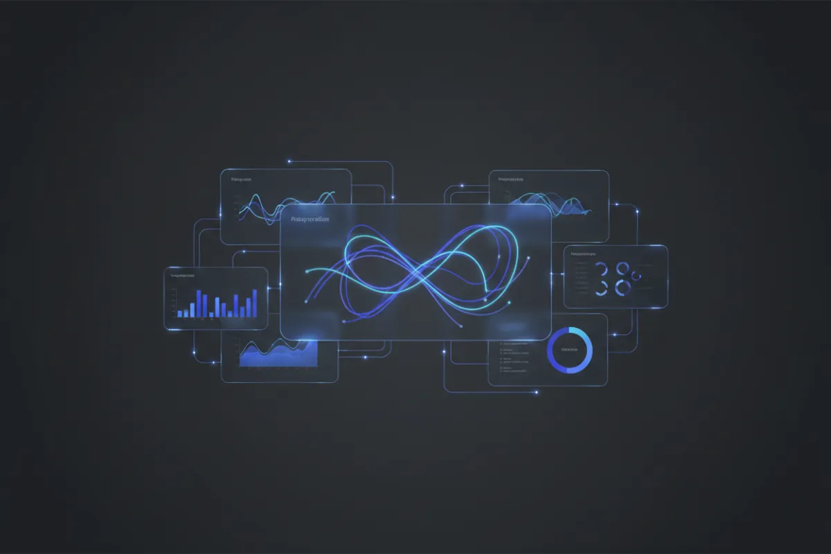 Dashboard showing automated workflow analytics and AI system integrations