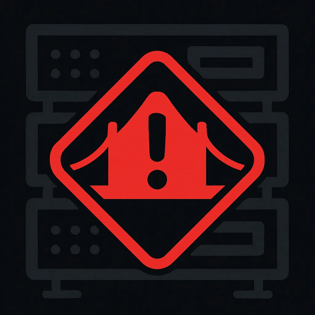 Decorative warning badge illustration