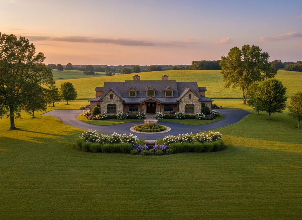 Custom home on rural Kentucky land near Danville