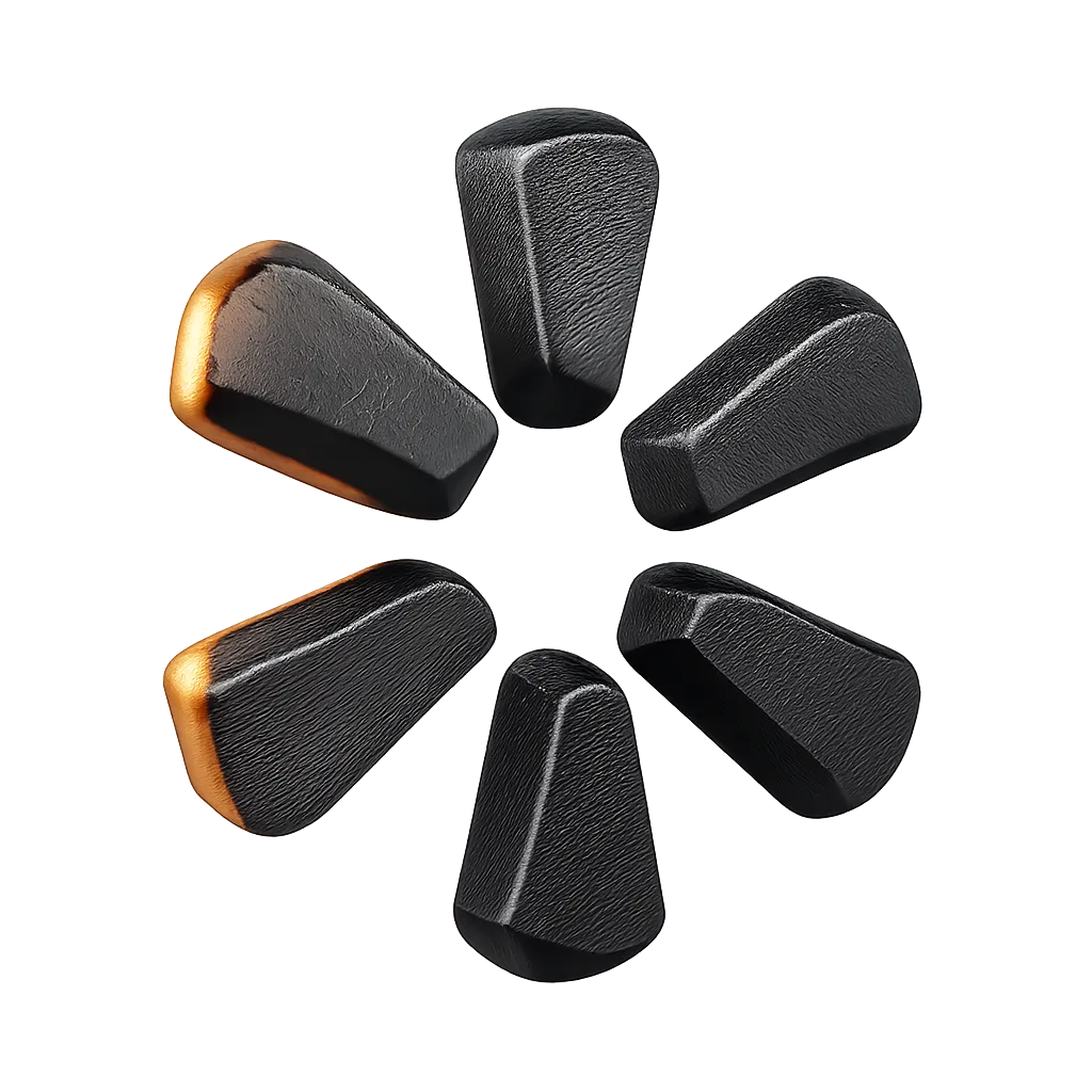 Abstract 3D Walmart platform icon in dark metallic and orange accents