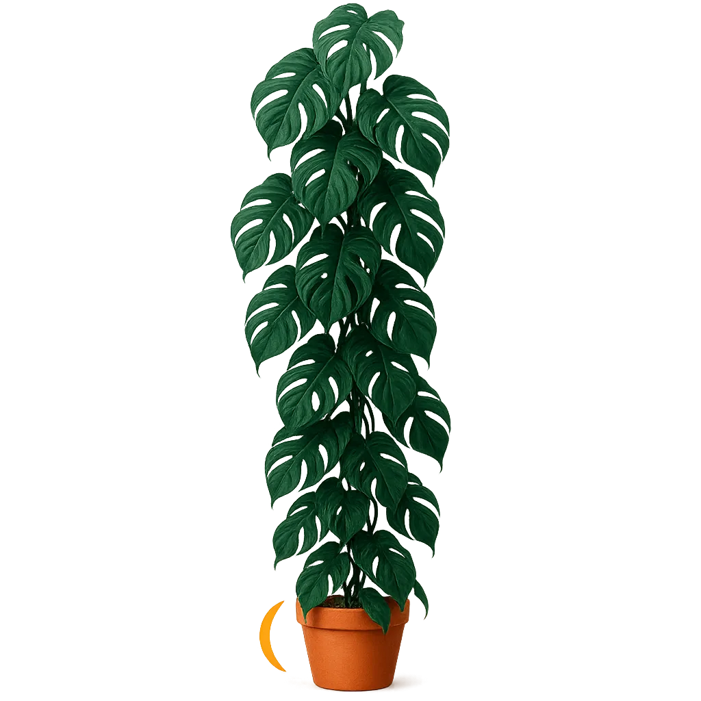 Lush indoor plant leaves cutout