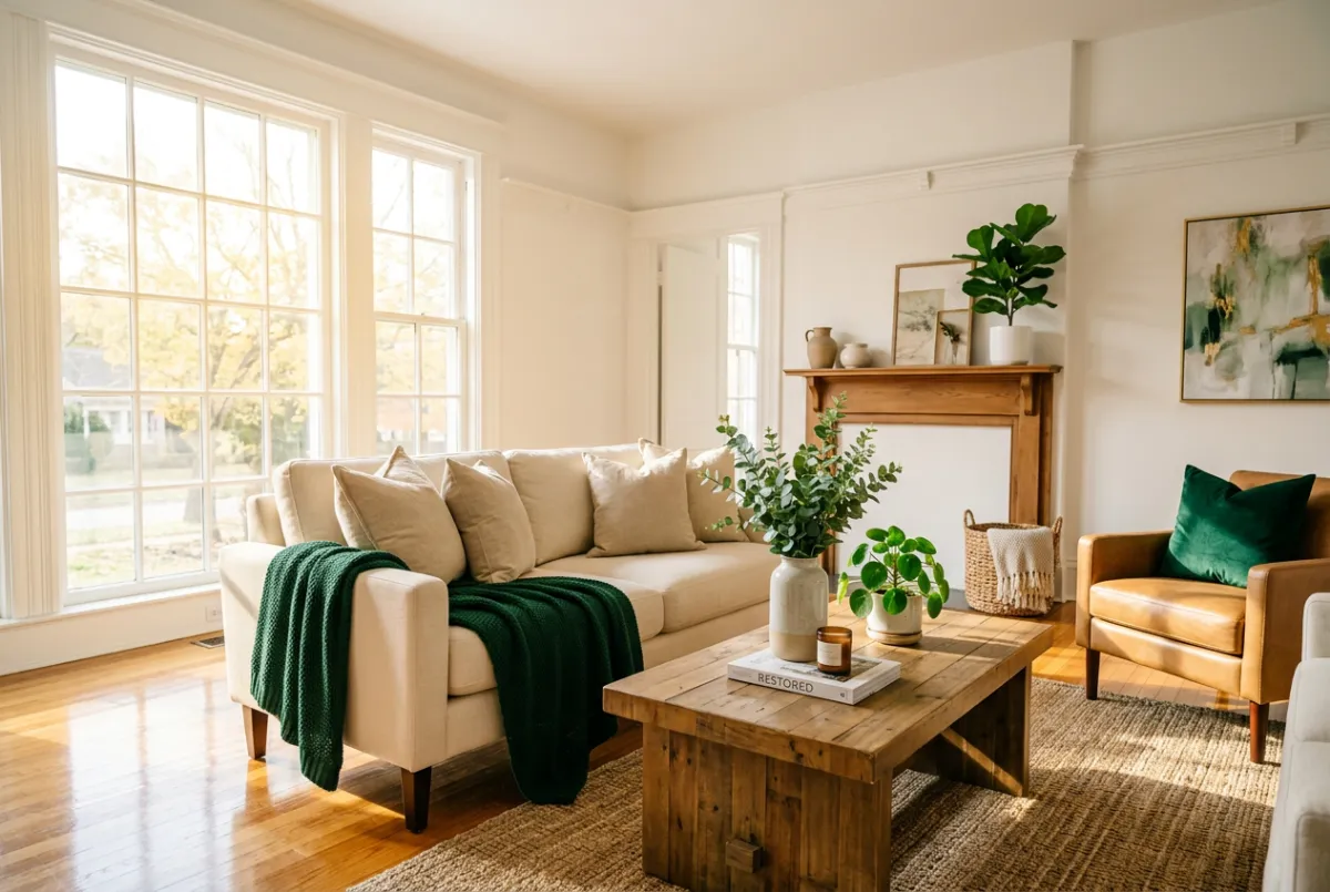Cleaned and restored Iowa home interior after property clearance