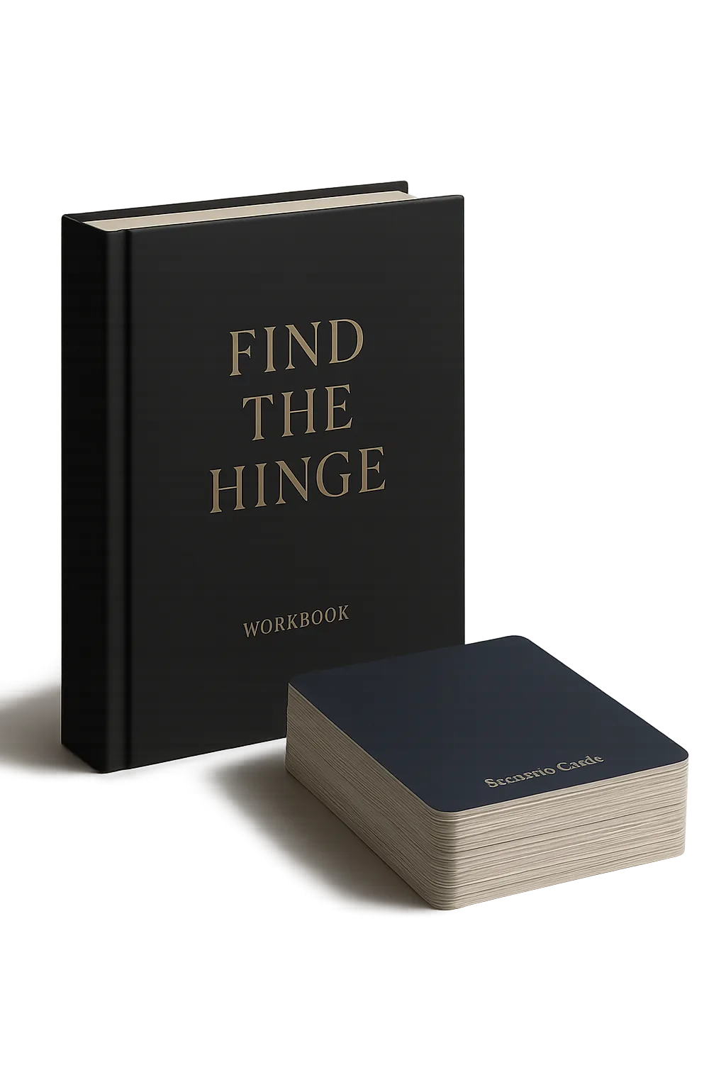 Find the Hinge digital guide mockup alongside printable inquiry cards