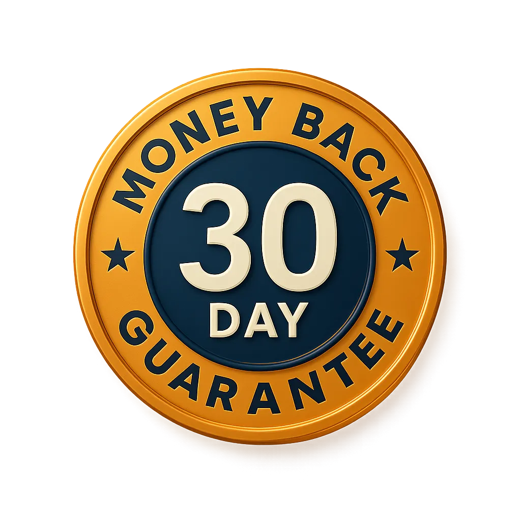 30-Day Money Back Guarantee Seal