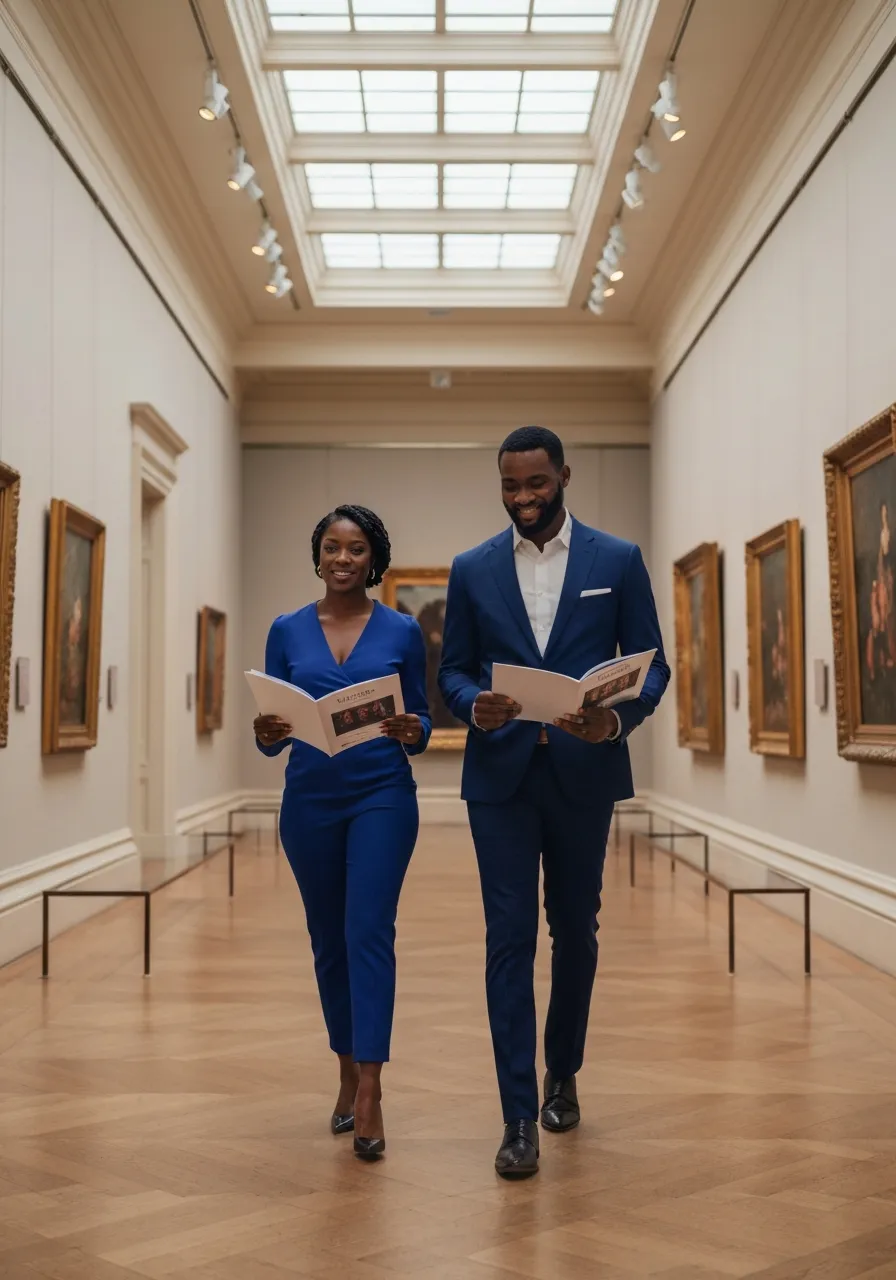 Aspirational lifestyle image of Black Heritage Art Show attendee