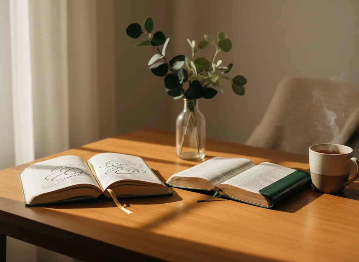 Prayerful spiritual reflection scene representing Faith