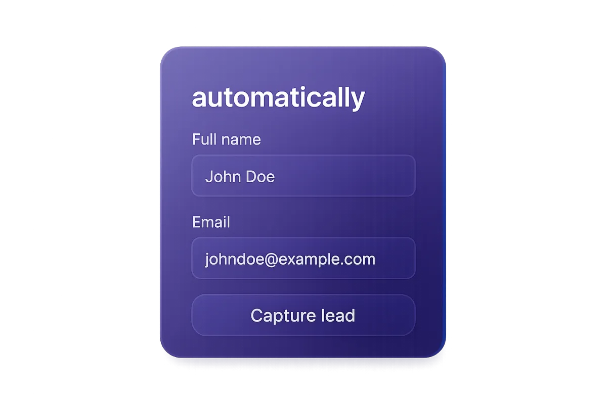 Automated Lead Capture Dashboard Snippet