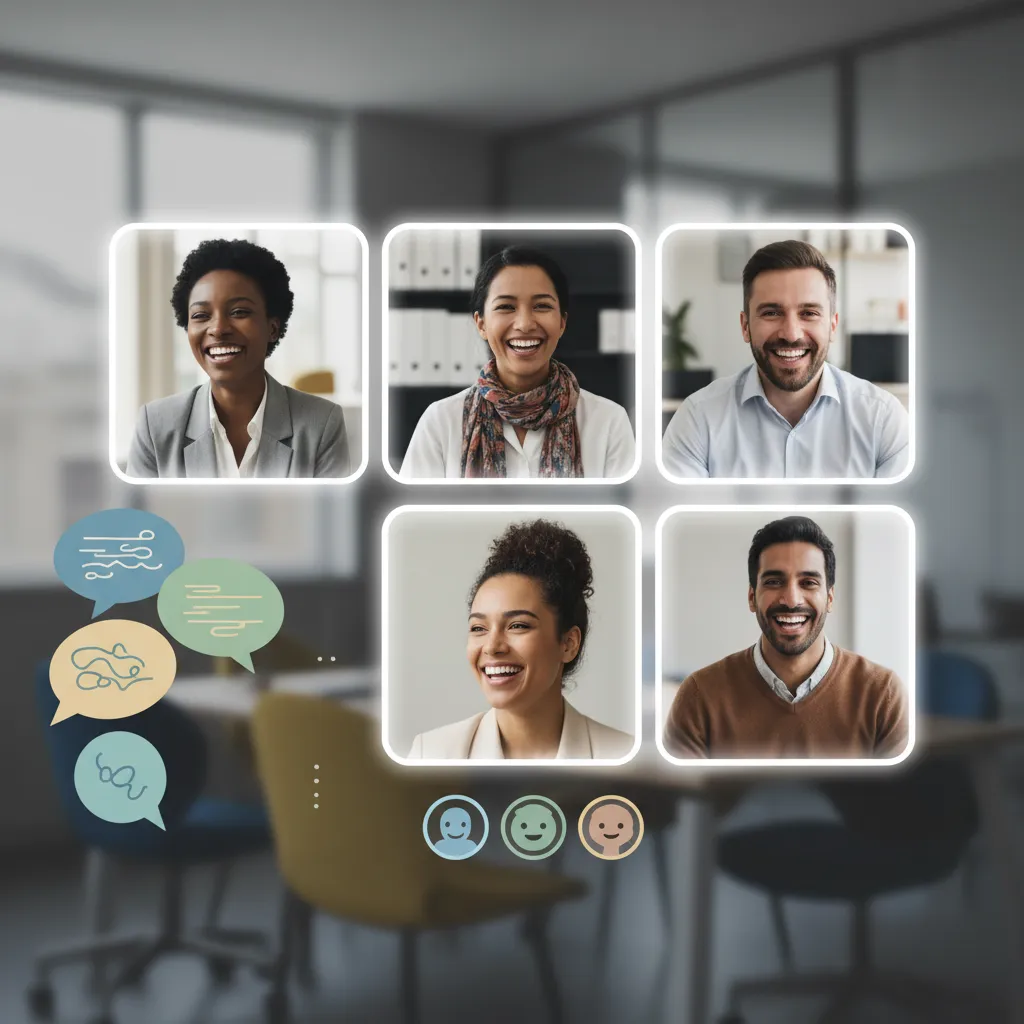 A group of professionals in an online video call, representing the private networking group bonus.