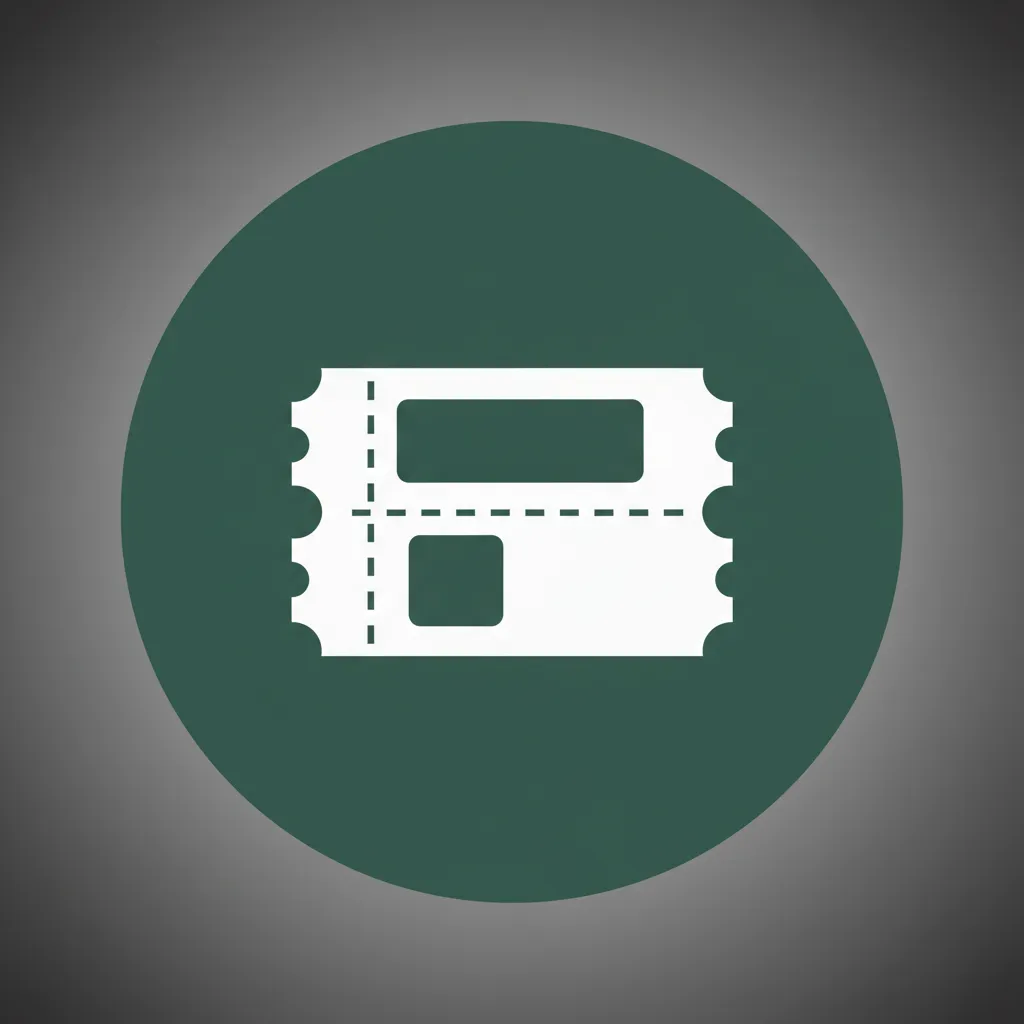 Icon showing a coupon or ticket to represent claiming a coupon