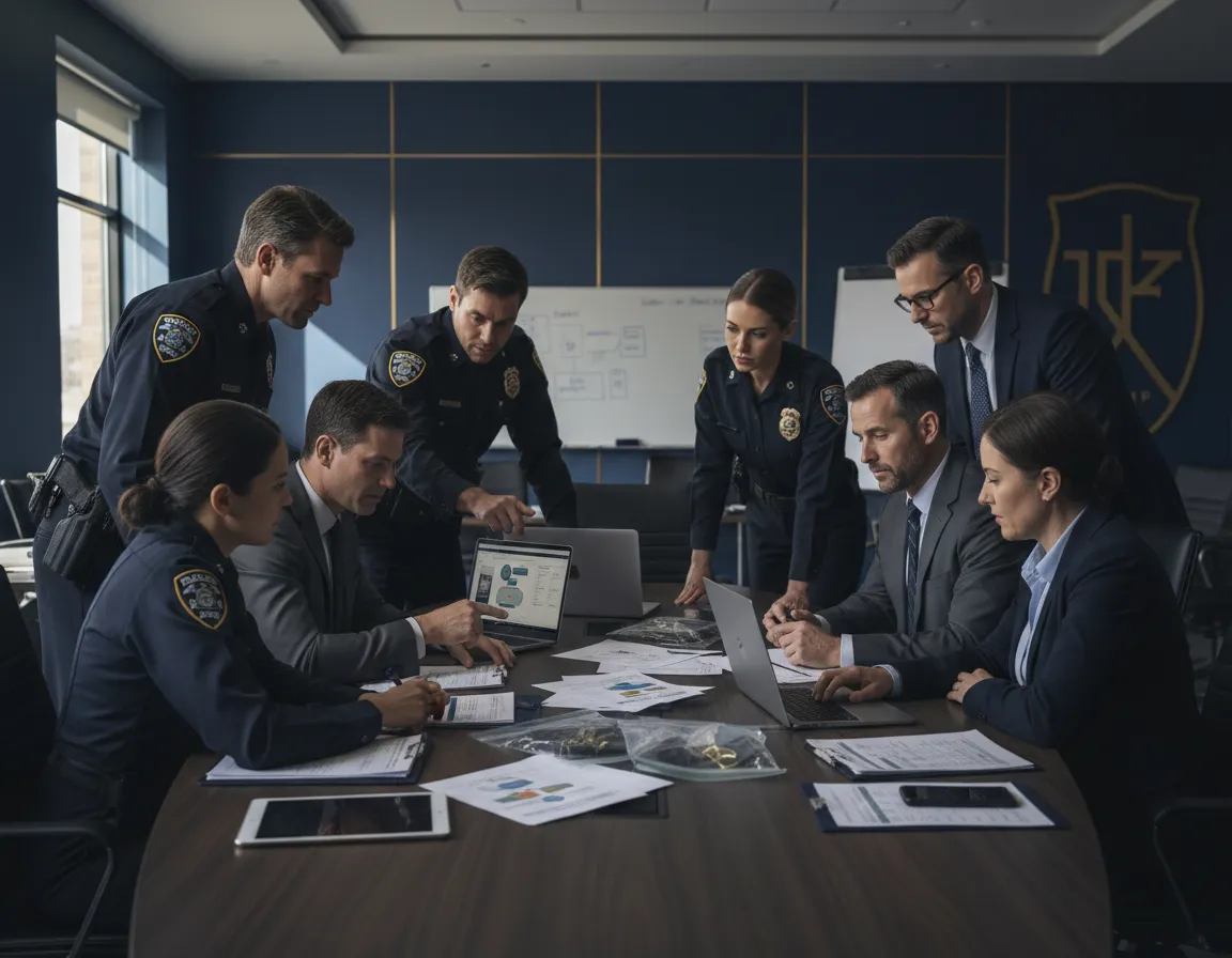 Collaborative discussion between law enforcement and retail asset protection professionals