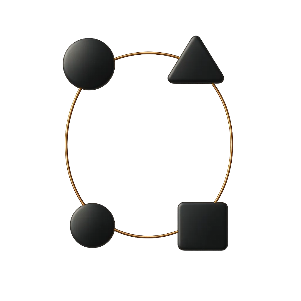 Abstract celestial visualization of proprietary intelligence architecture