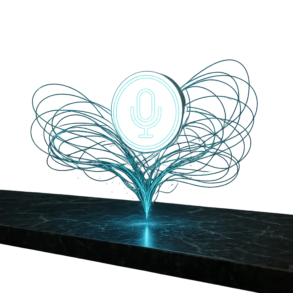 Cinematic high-end medical or real estate office with AI digital overlays