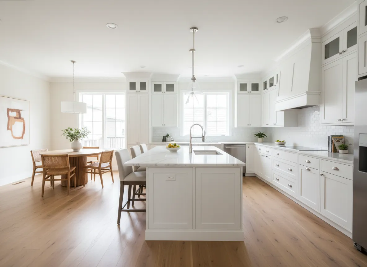 Full kitchen remodel with layout reconfiguration