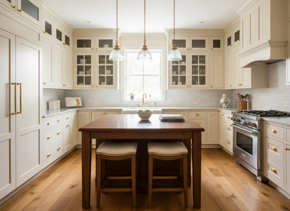 Traditional kitchen upgrade with expanded storage
