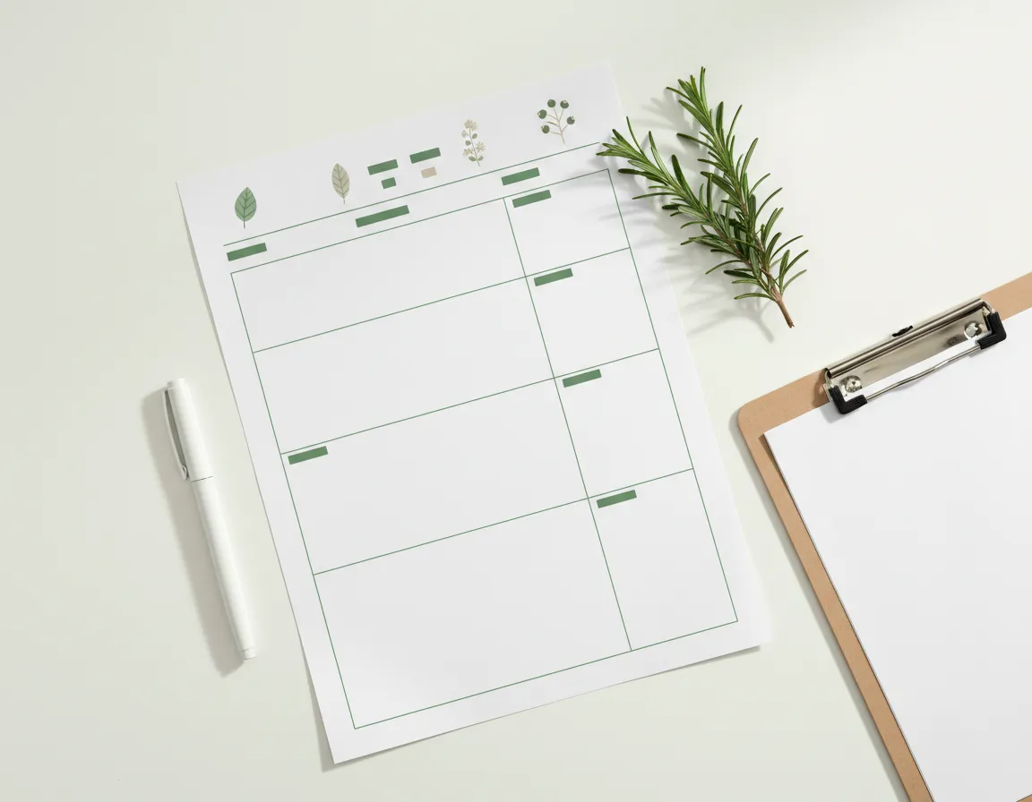 Herbal learning planner printable pages
