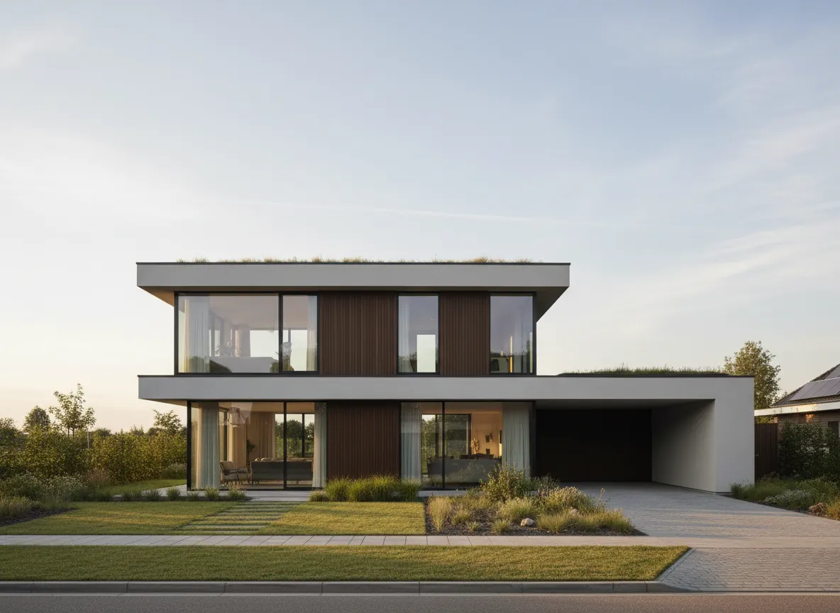 Gerealiseerd woonhuisproject - moderne gevel