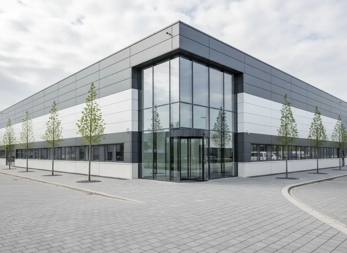 Realisatie van een moderne bedrijfshal