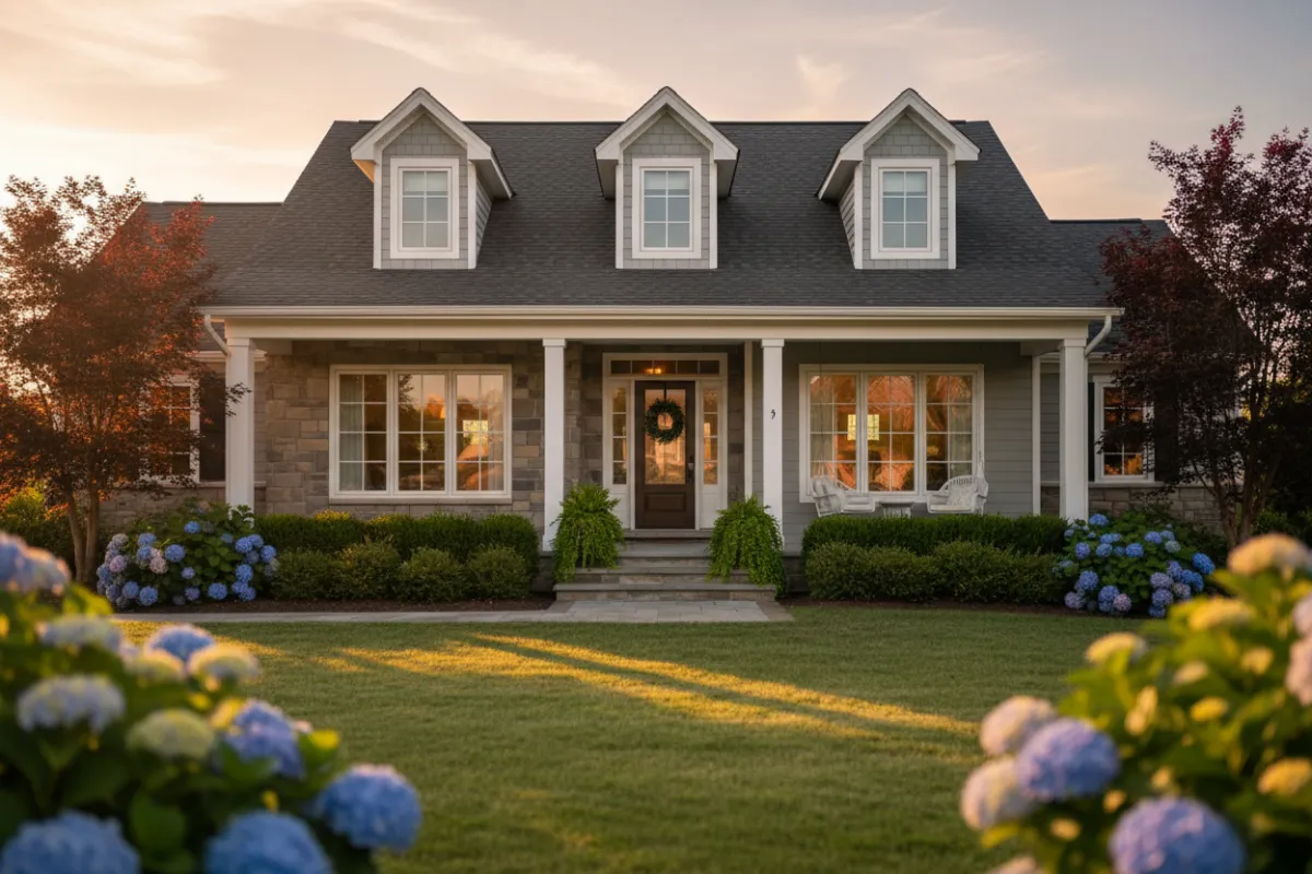 Beautiful home at golden hour