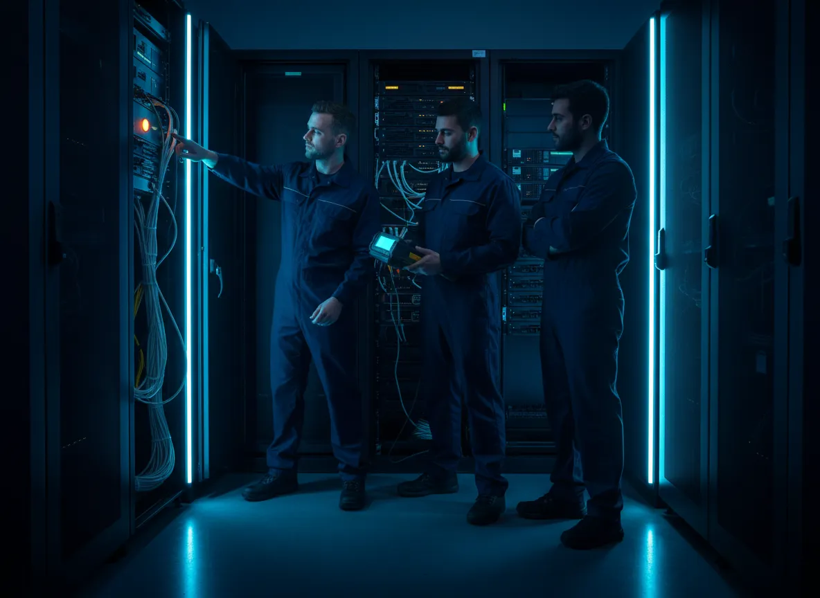 Network experts evaluating structured cabling standards and industry trends