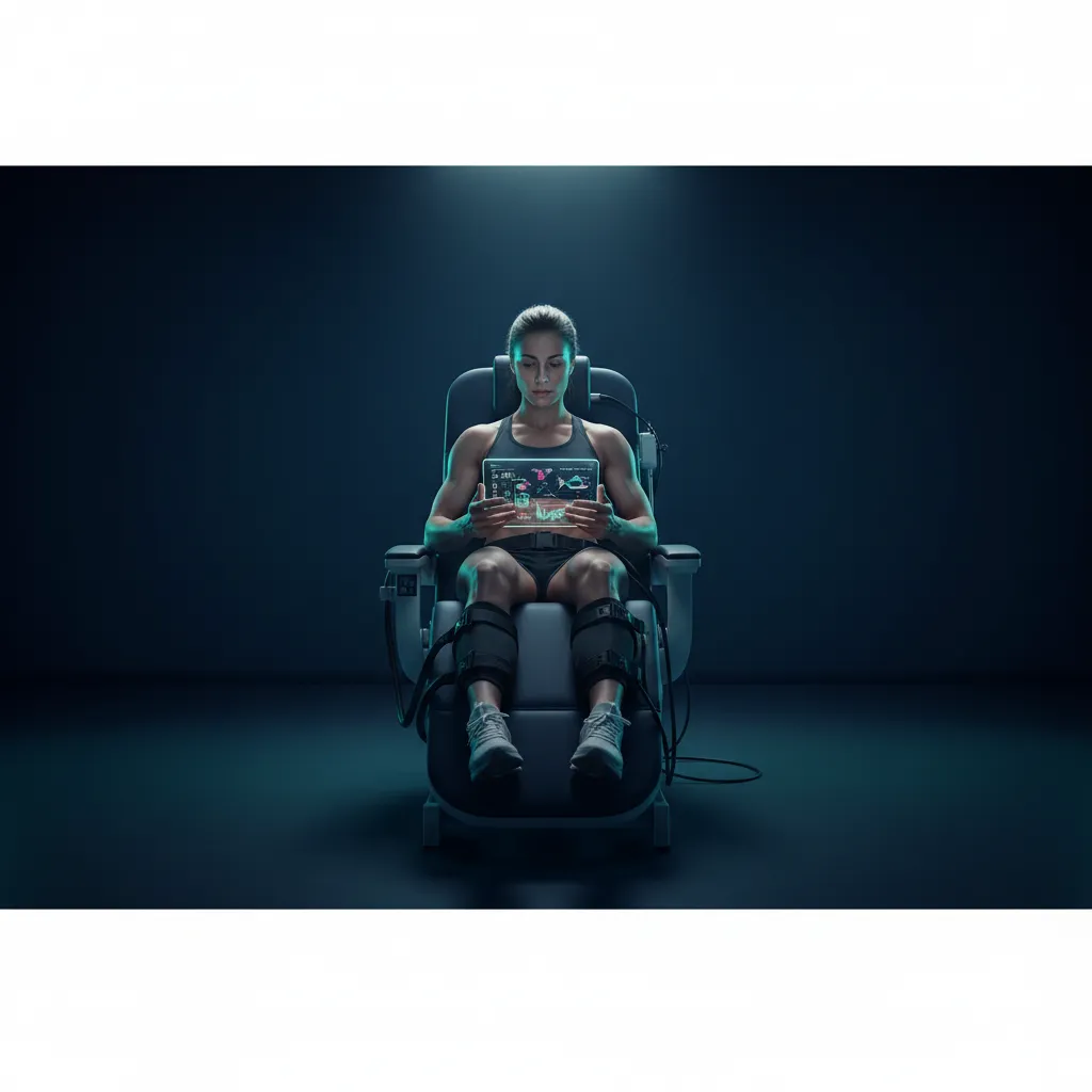 Athlete recovering in a clinical setting