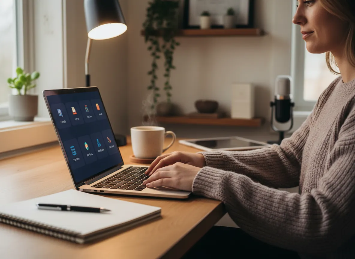 Man working on laptop