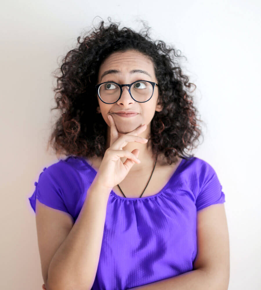 Staff member thinking