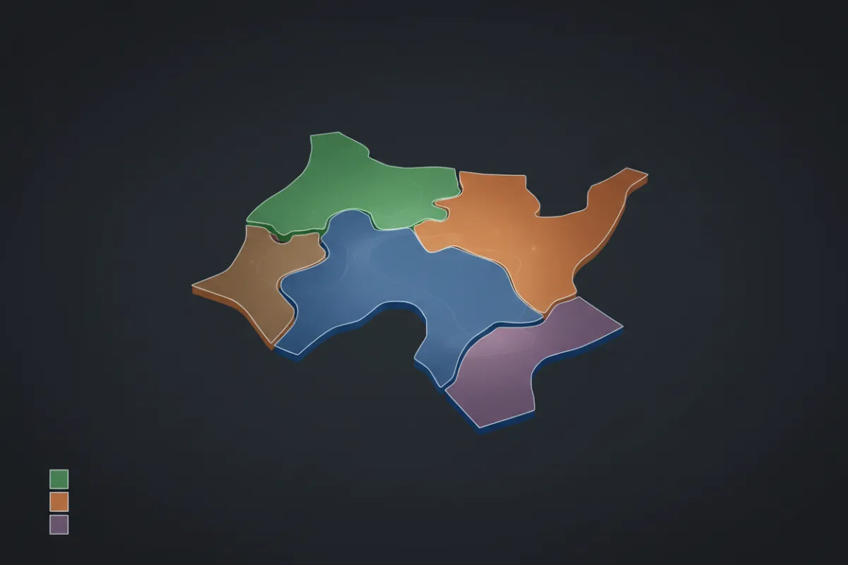 Service coverage map illustration for West Chester and surrounding suburbs with clear boundaries and legend