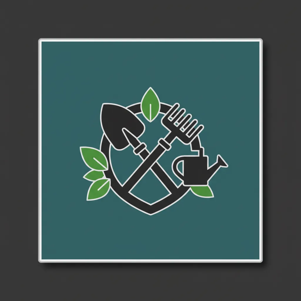 Decorative YardMates emblem tile on teal background