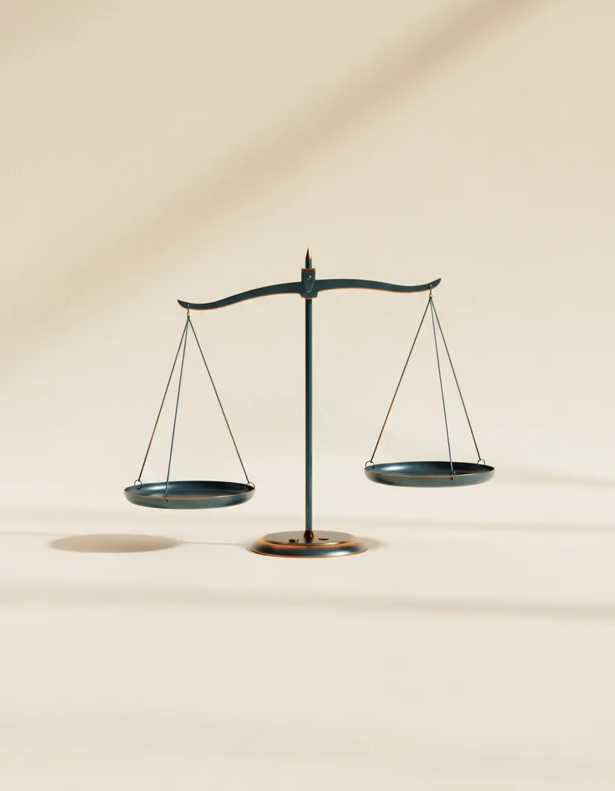Line-art balance scale illustrating Load versus Capacity in the Human Ecology framework