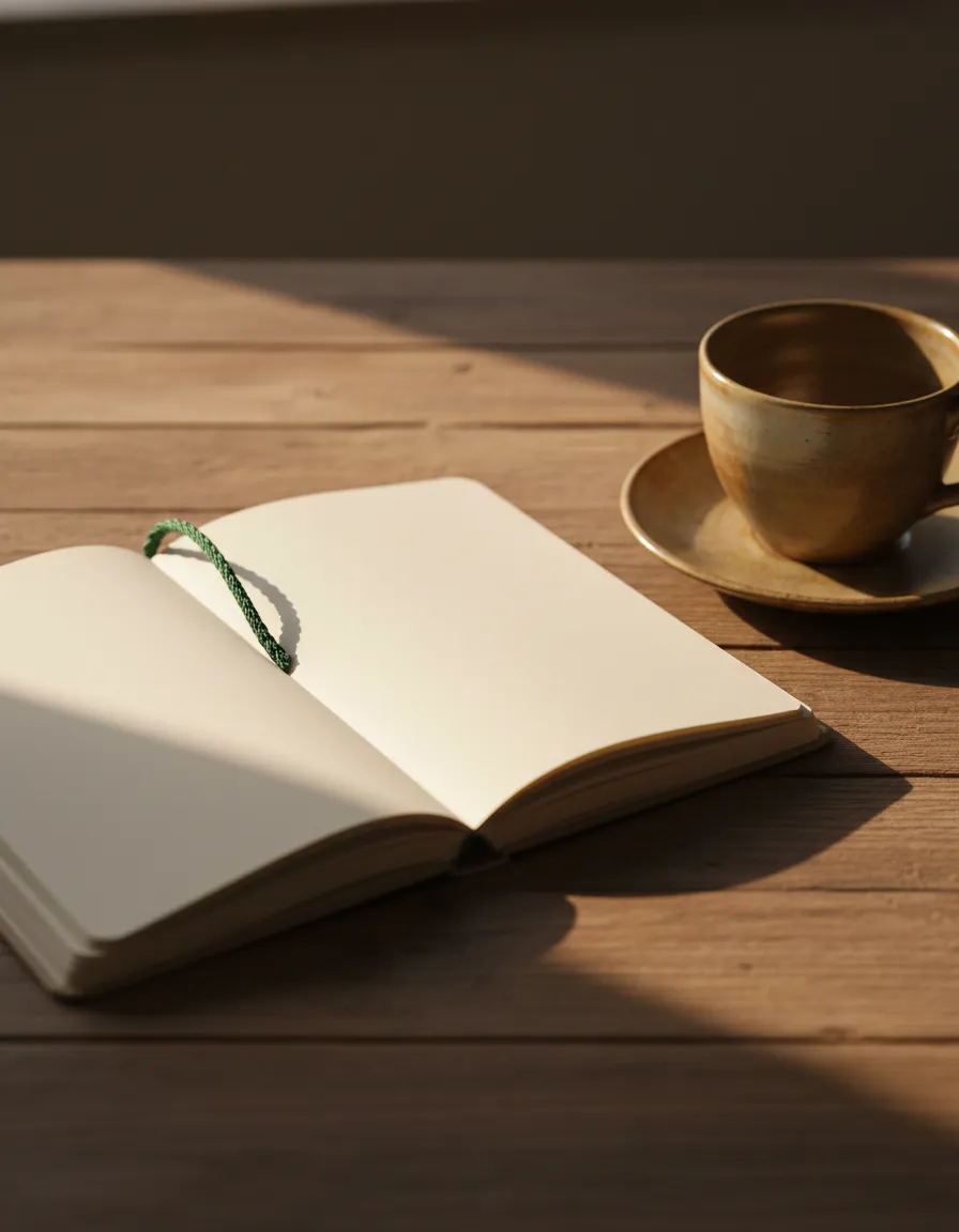 A calm, grounded environment representing clear thinking and recovery